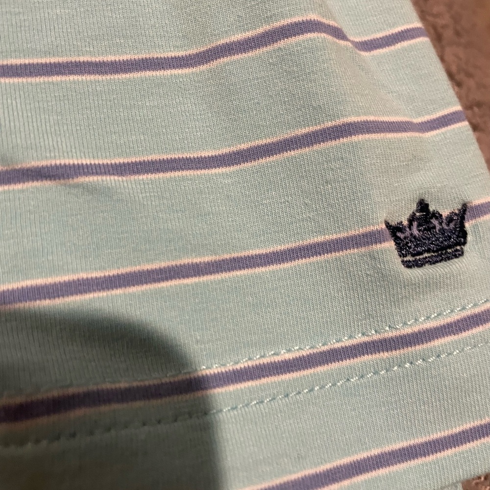 Peter Millar Light Blue Striped Polo Shirt - Picture 5 of 9